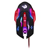 Polosmart PGM03 LED Işıklı Oyuncu Mouse + Mousepad Kırmızı