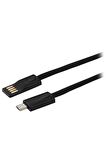 MF Product Jettpower 0047 Metal Başlıklı Örgülü 3A Micro Usb Hızlı Şarj Kablosu 20 cm Siyah
