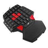 MF Product Strike 0581 Kablolu Yarım Tek El Mini Oyun Klavyesi Siyah