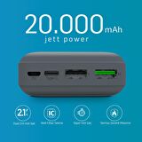 MF Product Jettpower 0662 2.1A Micro Usb + Type-C 20000 Mah Powerbank
