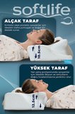 NOX ICE Serinletici Kılıflı Visco Soğuk Boyun Destekli Ortopedik Visco Yastık - Rahat Uyku ve Güzellik Yastığı 64x38x12,5 cm
