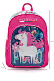 Cambridge Polo Club Unicor Desenli 3'lü Kız Çocuk İlkokul Çanta Seti