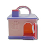 Linea Kilitli Plastik Ev Şekilli Kumbara (3438) Lila-Pembe
