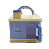 Linea Kilitli Plastik Ev Şekilli Kumbara (3438) Sarı-Lila