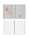 4'lü Spiralli Okul Defteri 60 Yaprak 4'lü Set - A5 Boy Çizgili 15 X 21 Cm Çizgisel Kadın Set Defter