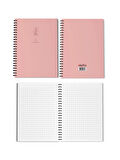 4'lü Spiralli Okul Defteri 60 Yaprak 4'lü Set - A5 Boy Kareli 15 X 21 Cm Neon Set Defter
