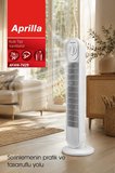 Aprilla AFAN-7429 Kule Tipi Vantilatör | 74 cm & 3 Kademe & 80° Salınım & Şık Tasarım