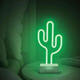 Piranha Dekoratif Neon Kaktüs Gece Aydınlatması