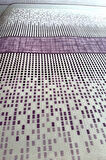 Alla Turca Çift Kişilik Modern Mozaik Desenli Pike – Lila | 200x240 cm | %100 Pamuk