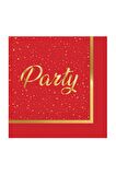 PARTY KIRMIZI PEÇETE 20'Lİ