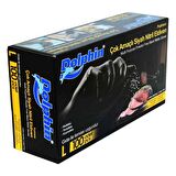 Dolphin Latexsiz Pudrasız Siyah Nitril Gıda Eldiveni (L) 100lü