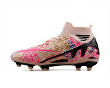 Laliga  GKRP SOMON SIYAH DESENLI  Genç Çim Zemin Kramponu GKRP-SOMON-SIYAH-DESENLI Pembe