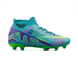 Laliga Erkek Çim Zemin Kramponu MKRP-TURKUAZ-SARI-DESENLI Mavi