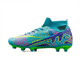 Laliga Erkek Çim Zemin Kramponu MKRP-TURKUAZ-SARI-DESENLI Mavi