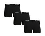 Techsport Boxer Short 3 Pack Erkek Boxer (3'lü) BX3001 Siyah