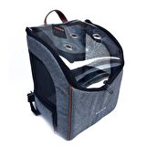 Lepus Şeffaf Sırt Çantası 40x25x30 cm Gri EN22cm-BOY30cm-YÜK.40cm