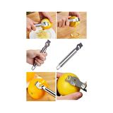POLOCHEF PROLİNE PASLANMAZ ÇELİK LİMON KABUK SOYUCU 17 CM 