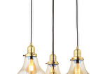 LampaLuce Cono Modern Sarkıt Salon Avizesi 4'lü Sarı 40x70cm
