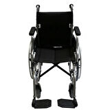 Poylin Refakatçi Frenli Manuel Tekerlekli Sandalye | Katlanabilir Çelik Şase, 40 cm Oturma Genişliği, Antibakteriyel Döşemeli P120