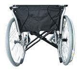 Poylin Refakatçi Frenli Manuel Tekerlekli Sandalye | Katlanabilir Çelik Şase, 50 cm Oturma Genişliği, Antibakteriyel Döşemeli P120