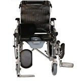 Poylin Banyo Tuvalet Sandalyesi | Sırt Yatar, Ayak Kalkar, Katlanabilir Çelik Gövde P615