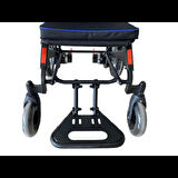 Poylin Akülü Tekerlekli Sandalye | Katlanabilir Çelik Şase, Çift Yön Joystick P205