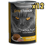 Pro Choice Tavuklu Yetişkin Kedi Konservesi 400 Gr (12 Adet)