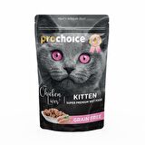 ProChoice Pouch Tahılsız Kitten Yavru Tavuklu ve Ciğerli Kedi Konserve 85gr