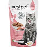 Bestpet Kısırlaştırılmış Somonlu Jelly Konserve Kedi Maması 85 Gr