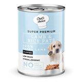 Chef's Choice Hypo-Allergenic Kuzulu ve Pirinçli Düsük Tahilli Yavru Konserve Köpek Mamasi 400gr