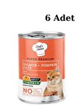 New Chefs Choice Somonlu ve Bal Kabaklı Tahılsız Ezme Yetişkin Kedi Konservesi 400 Gr 6 Adet