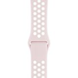 Apple Watch 42-44mm Silikon Kayış - Pudra/Beyaz