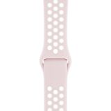 Apple Watch 42-44mm Silikon Kayış - Pudra/Beyaz