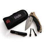 Columbia Tactical Set FST-3070A Haki Çakı+Fener