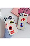 49 Adet Suya Dayanıklı Şeffaf Sticker Laptop Su Şişesi Kaykay Telefon Bavul Sticker Paketi