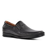 Forelli 10601 Siyah Hakiki Deri Erkek Slip On Ayakkabı