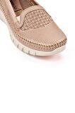 Forelli 29413-G Comfort Kadın Deri Ayakkabı Bej