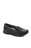 Forelli 29413-G Comfort Kadın Deri Ayakkabı Siyah