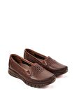 Forelli 29413-G Comfort Kadın Deri Ayakkabı Taba