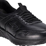 Forelli 46709-G Slins Siyah Kadın Comfort Deri Ayakkabı