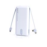 SWORD 10000 mah Kendinden Kablolu Powerbank (micro/type-c/iphone) White & Gray