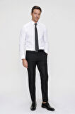Slim Fit Düz Sert Yaka Kolay Ütülenebilen (HEDİYE KUTULU) Uzun Kollu Gömlek