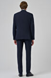 Erkek Lacivert Basic Düz Slim Fit Dar Kesim 6 Drop Takım Elbise