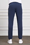 Açık Lacivert  Slim Fit Dar Kesim Yan Cep Bağcıklı Jogger Erkek Pantolon