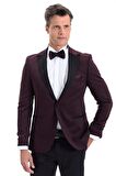 Bordo Broadway Slim Fit Damatlık Takım Elbise