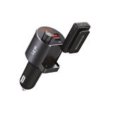 LinkTech Car RF12 FM Transmitter 38W PD QC3.0 LCD Ekran USB+Type-C