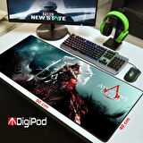 Digipod Gaming Mousepad Oyuncu Mouse pad 90X40 XXL Büyük Oyuncu Mouse Pad Kaymaz Taban  4mm Kalınlık