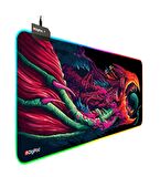 Digipod RGB Gaming Mousepad Oyuncu Mouse pad 90X40 XXL Büyük boy 4mm Kalınlık