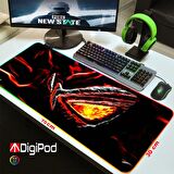 Digipod RGB Gaming Mousepad RGB Oyuncu MousePad 70x30 XL RGB Oyuncu Mousepad Kaymaz Taban 4mm