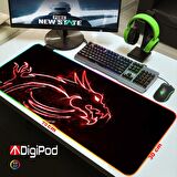 Digipod RGB Gaming Mousepad RGB Oyuncu MousePad 70x30 XL RGB Oyuncu Mousepad Kaymaz Taban 4mm